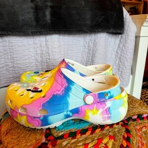 Women’s High-Top Crocs with charms
